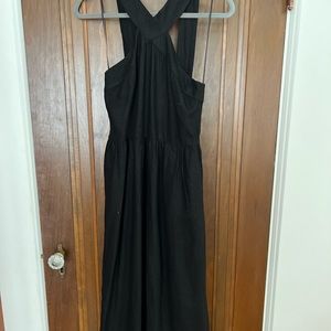 A New Day, black, size S, midi dress with halter neck